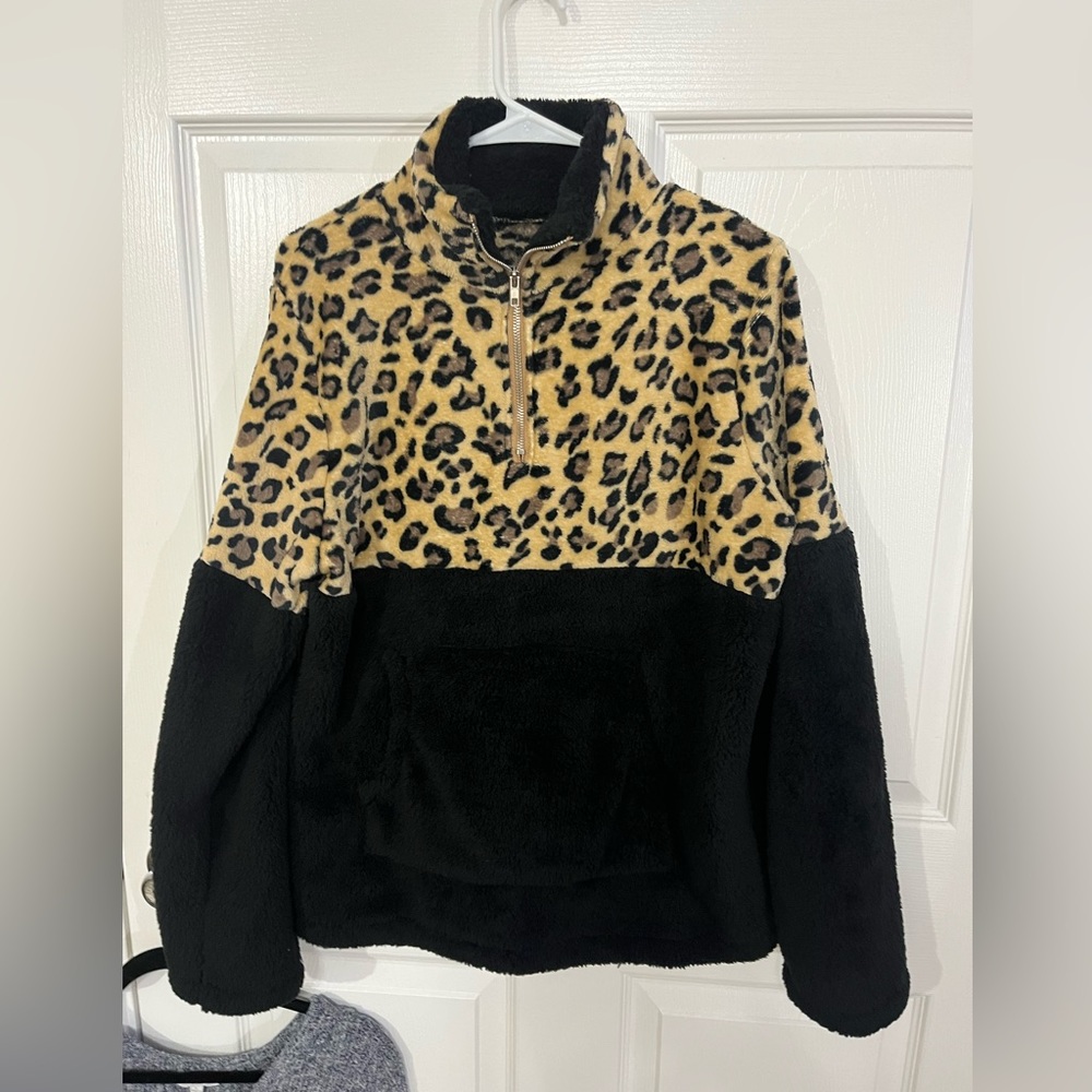 Sherpa 1/4 zip jacket $85 OBO washed once…NWOT